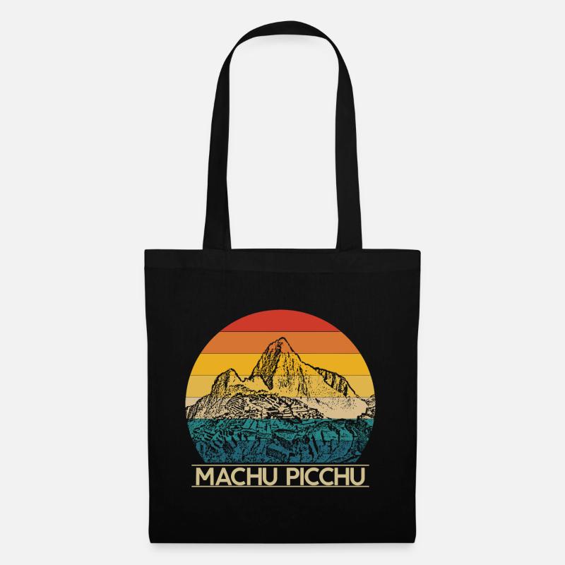 Machu Picchu - Stoffbeutel - Schwarz
