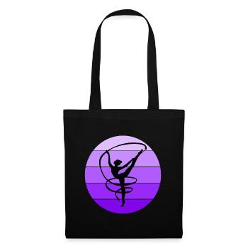 Gymnastique rythmique Ruban Gymnaste Fille Vintage - Sac en tissu - noir - Devant
