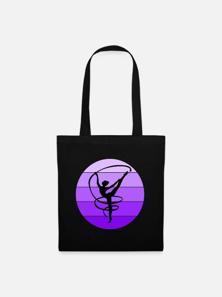 Gymnastique rythmique Ruban Gymnaste Fille Vintage - Sac en tissu - noir