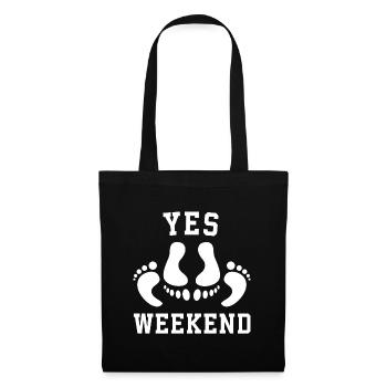 Feet Erotic cheeky saying Gift idea - Tote Bag - black - Front