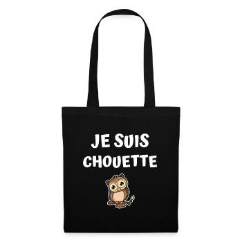 Je suis chouette - Sac en tissu - noir - Devant