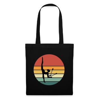 Clubs de gymnastique rythmique Gymnaste Fille Vintage - Sac en tissu - noir - Devant