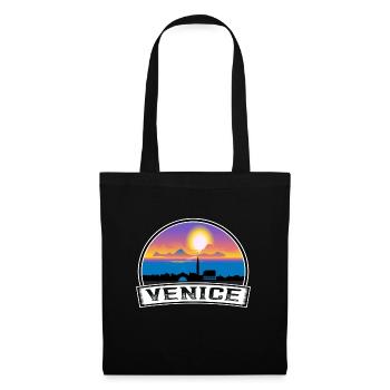 Venice Italy Skyline Vintage Sunset Travel Souveni - Tote Bag - black - Front