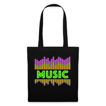 Égaliseur de musique LED Lumières Rythme Danse Stéréo - Sac en tissu - noir - Devant