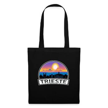 Trieste Italy Skyline Vintage Sunset Travel Souven - Tote Bag - black - Front