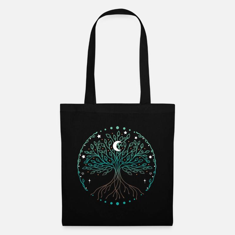 Yggdrasil Weltenesche Lebensbaum - Stoffbeutel - Schwarz