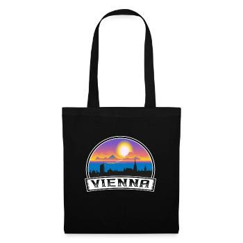 Vienne Autriche Skyline Vintage Sunset Travel Souve - Sac en tissu - noir - Devant