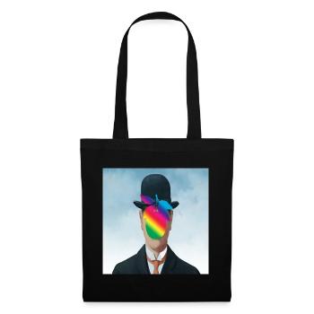 Arc-en-ciel Apple-Man - Sac en tissu - noir - Devant
