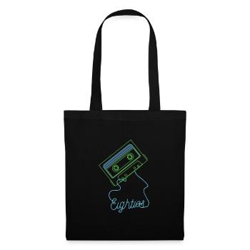 Eighties Cassette Tape 80s Retro - Tote Bag - black - Front
