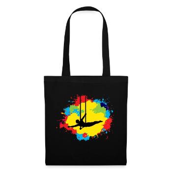 Flying Trapeze Artist Circus Gymnastics Watercolor - Tote Bag - black - Front