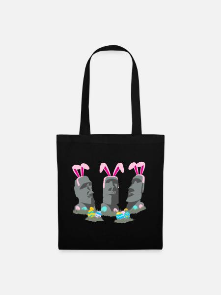 Moai Ostern - Stoffbeutel - Schwarz