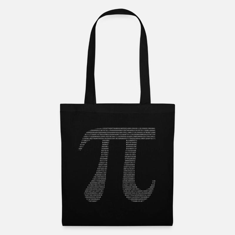 Pi Mathematik Mathe Nerd Kreiszahl Symbol - Stoffbeutel - Schwarz