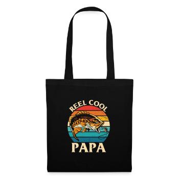 Fishing Quote Reel Cool Papa Fishing Design - Tote Bag - black - Front