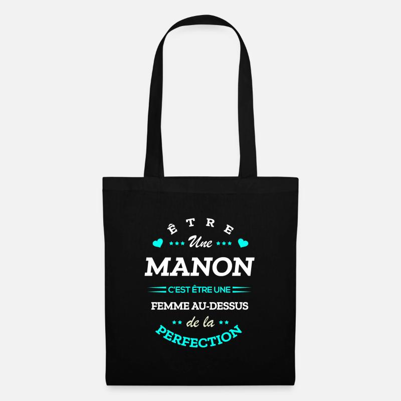 MANON PARFAITE - NOM MANON - Sac en tissu - noir