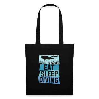 Scuba Diving Quote Eat Sleep Diving Scuba Diving D - Tote Bag - black - Front