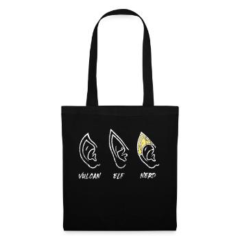 Ear Nerd Funny Funny Elf Costume - Tote Bag - black - Front