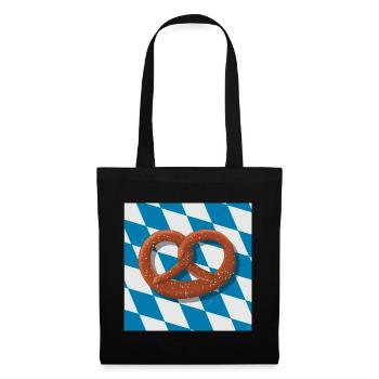 Bavarian pretzel - Tote Bag - black - Front