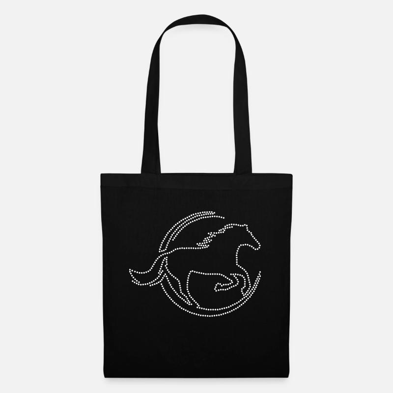 Horse Rhinestone - Tote Bag - black
