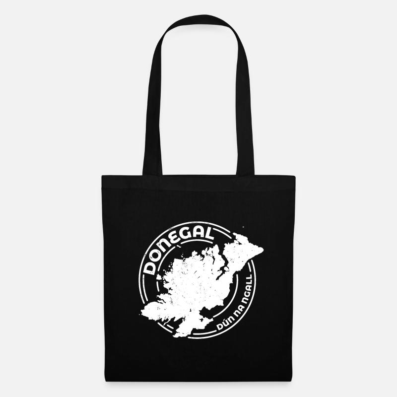 Donegal Ireland Map | County Outline Stamp - Tote Bag - black