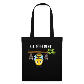 Bee Different Honey Bee With Bats - Stoffbeutel - Schwarz - Vorne