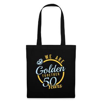 We Are Golden Together 50 Years T-shirt Design - Stoffbeutel - Schwarz - Vorne