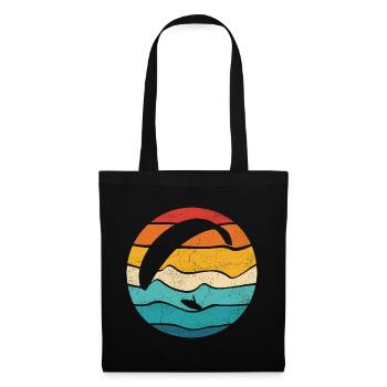 Paraglider Retro Color Vintage - Tote Bag - black - Front