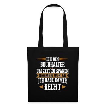 Buchhalter Buchhaltung Finanzbuchhaltung Spruch - Stoffbeutel - Schwarz - Vorne