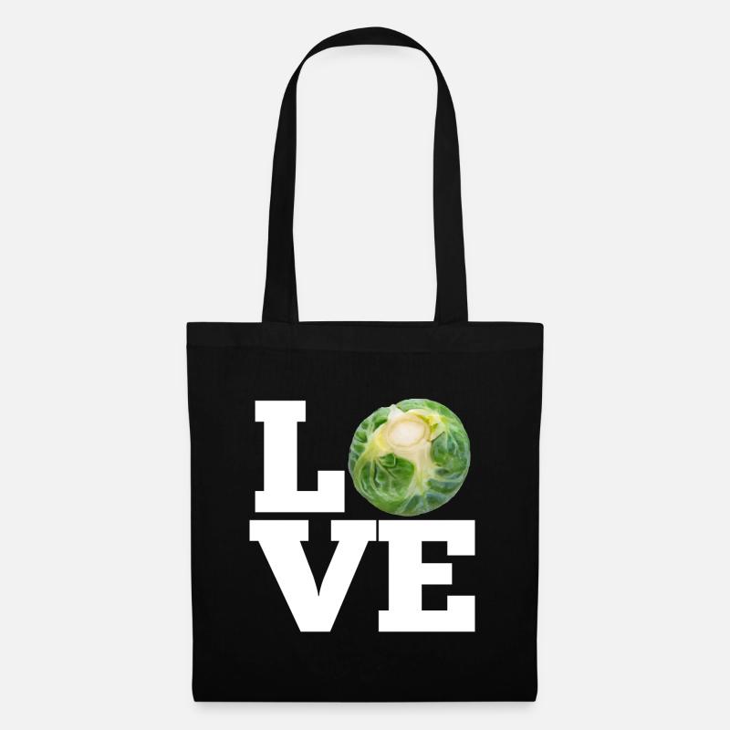 LOVE ROSENKOHL - LOVE BRUSSEL SPROUTS - Stoffbeutel - Schwarz