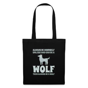 Wolf Funny Sayings - Tote Bag - black - Front