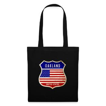 Oakland USA United States Coat of Arms Flags - Tote Bag - black - Front
