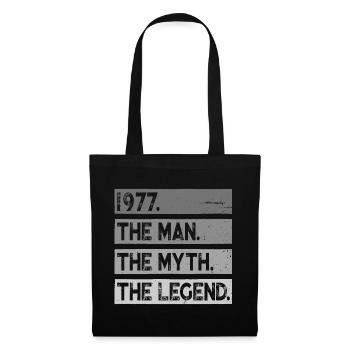 Né en 1977 Homme Mythe Légende Anniversaire - Sac en tissu - noir - Devant