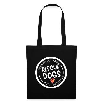 Rescue Dog Search Dog Service Dog Paw - Sac en tissu - noir - Devant