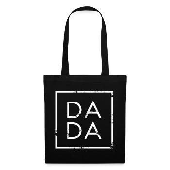 DADA quadrat - Stoffbeutel - Schwarz - Vorne
