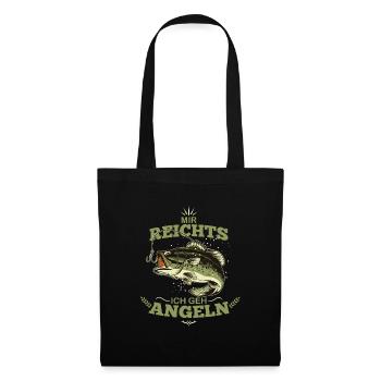 Mir Reichts Ich geh Angeln Design - Stoffbeutel - Schwarz - Vorne