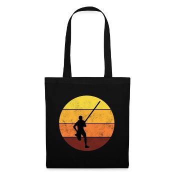 Saut à la perche vintage Saut à la perche Athlétisme - Sac en tissu - noir - Devant