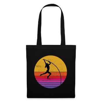 Saut à la perche rétro Athlétisme - Sac en tissu - noir - Devant