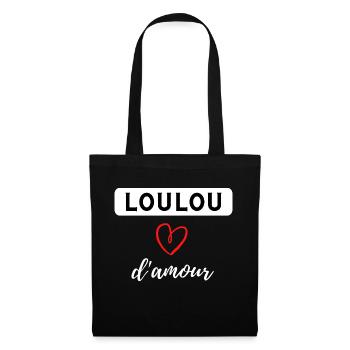 LOULOU D'AMOUR - Sac en tissu - noir - Devant