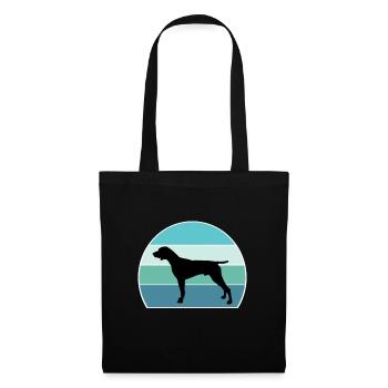 German Shorthaired Pointer Dog Silhouette Vintage - Tote Bag - black - Front