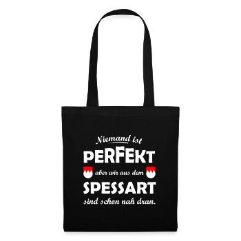 Perfekt aus dem Spessart - Stoffbeutel - Schwarz - Vorne