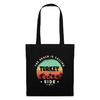 Side Türkei Beach Design - Stoffbeutel - Schwarz - Vorne