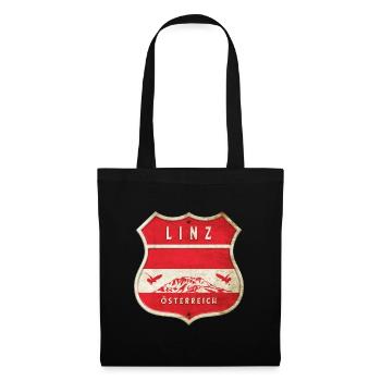 Linz Austria Coat of Arms Flags Design - Tote Bag - black - Front