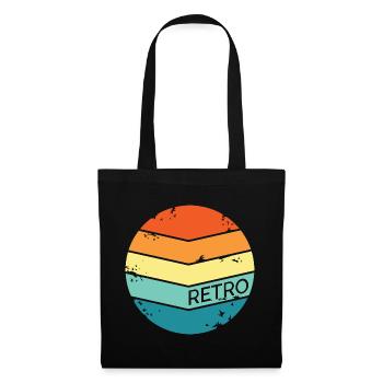 retro symbol kreis Kreise Logo symbole classic - Stoffbeutel - Schwarz - Vorne