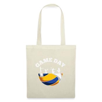 Volleyball Quote Volleyball Game Day Vibes silhoue - Sac en tissu - nature - Devant
