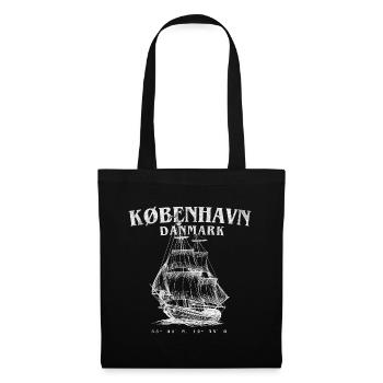 København Sailing Ship Silhouette - Tote Bag - black - Front