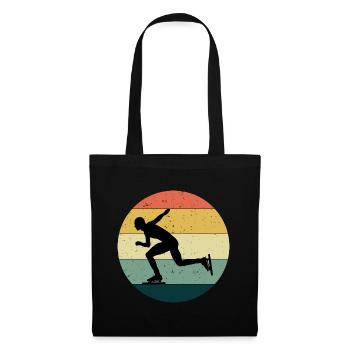Speed Skating Ice Skater Skate Vintage Retro - Tote Bag - black - Front