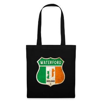 Waterford Ireland Coat of Arms Flags Design - Tote Bag - black - Front