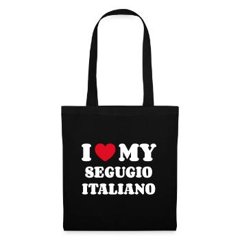 J’aime mon Segugio Italiano - Sac en tissu - noir - Devant