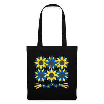 Ukraine | je soutiens l'ukraine Tournesol - Sac en tissu - noir - Devant