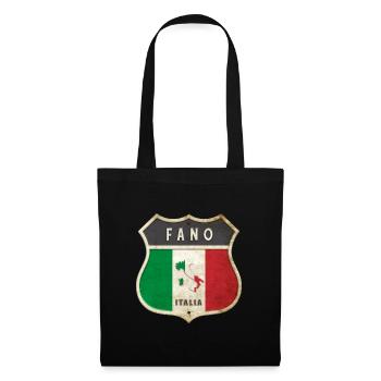 Fano Italien Wappen Flaggen Design - Stoffbeutel - Schwarz - Vorne