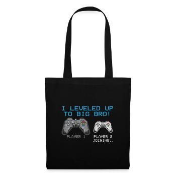 Gamer Quote I Leveled Up To Big Bro! Gaming Levele - Tote Bag - black - Front